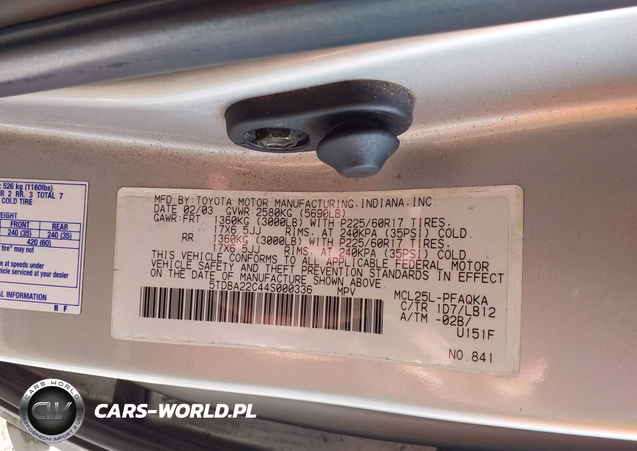 2004 Toyota Sienna Xle Limited VIN:5TDBA22C44S000336 - 9