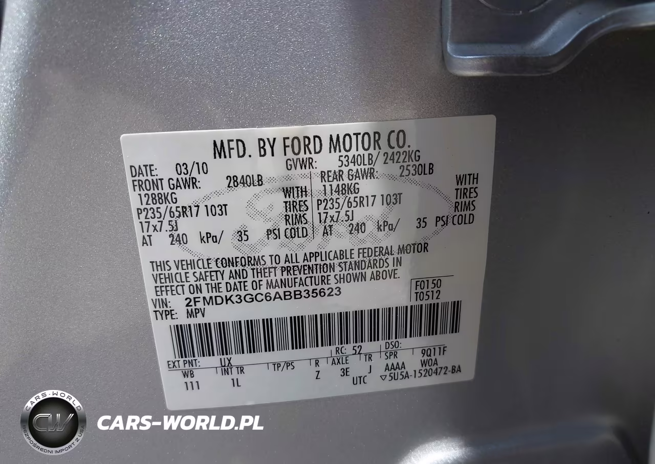 2010 Ford Edge Se VIN:2FMDK3GC6ABB35623 - 9