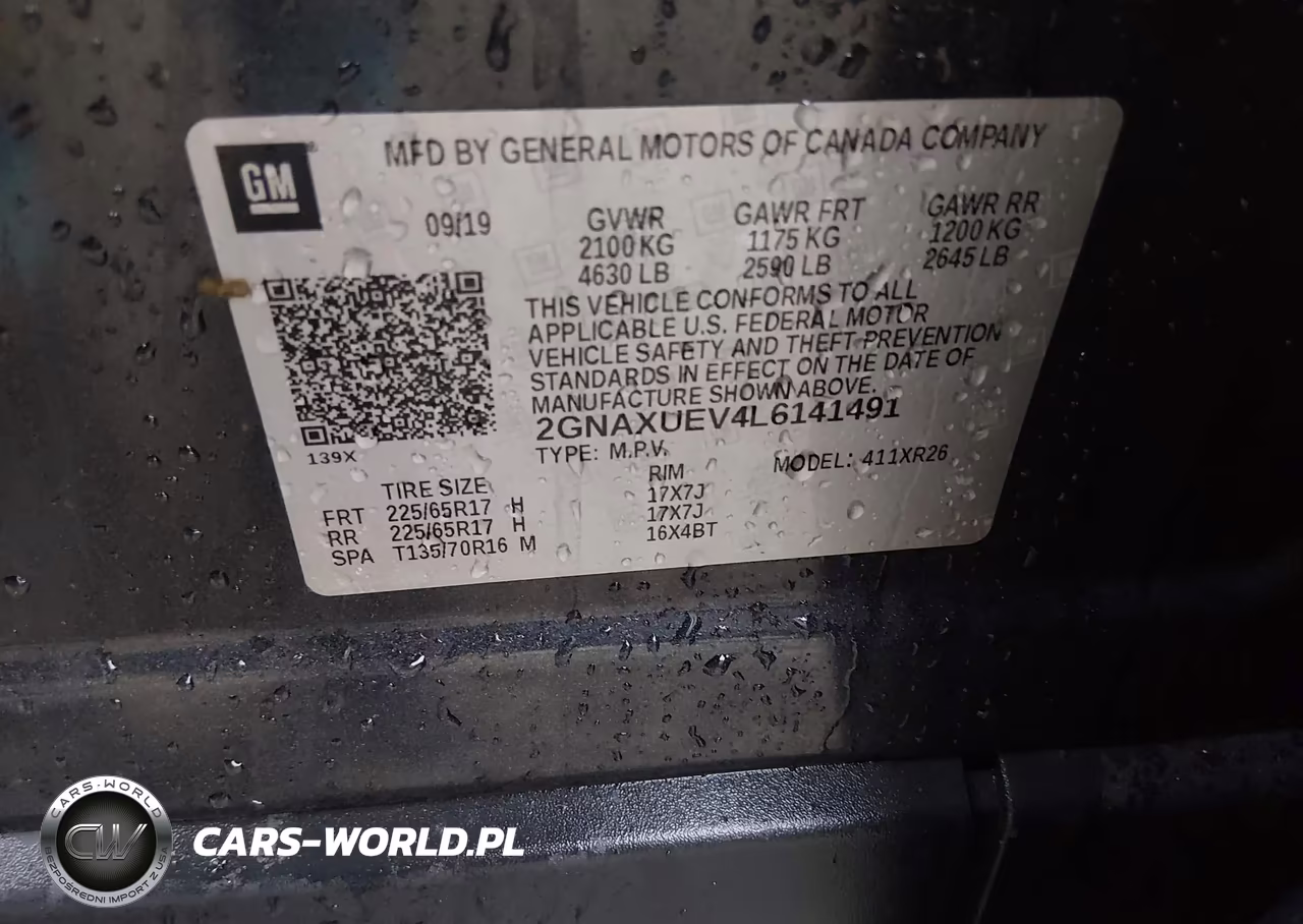 2020 Chevrolet Equinox Awd Lt 1.5L Turbo VIN:2GNAXUEV4L6141491 - 9