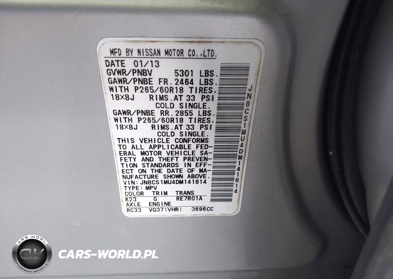2013 Infiniti Fx37 VIN:JN8CS1MU4DM141814 - 9
