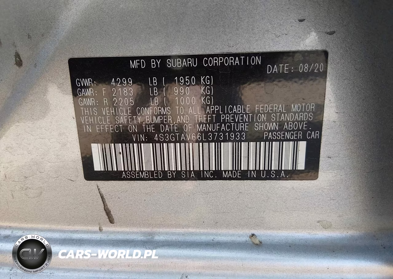 2020 Subaru Impreza Premium 5-Door VIN:4S3GTAV66L3731933 - 9