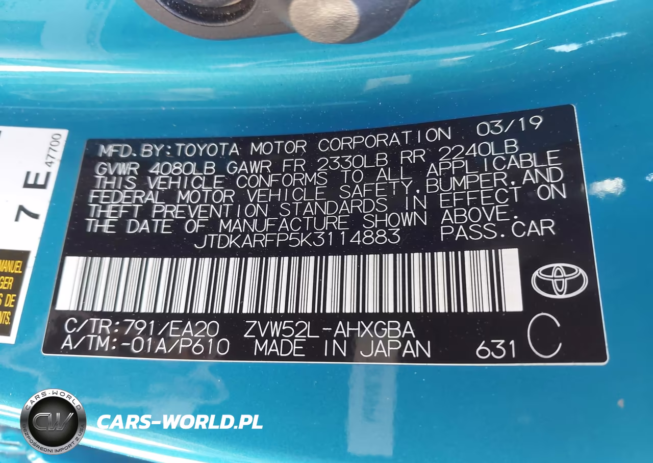 2019 Toyota Prius Prime Premium VIN:JTDKARFP5K3114883 - 9