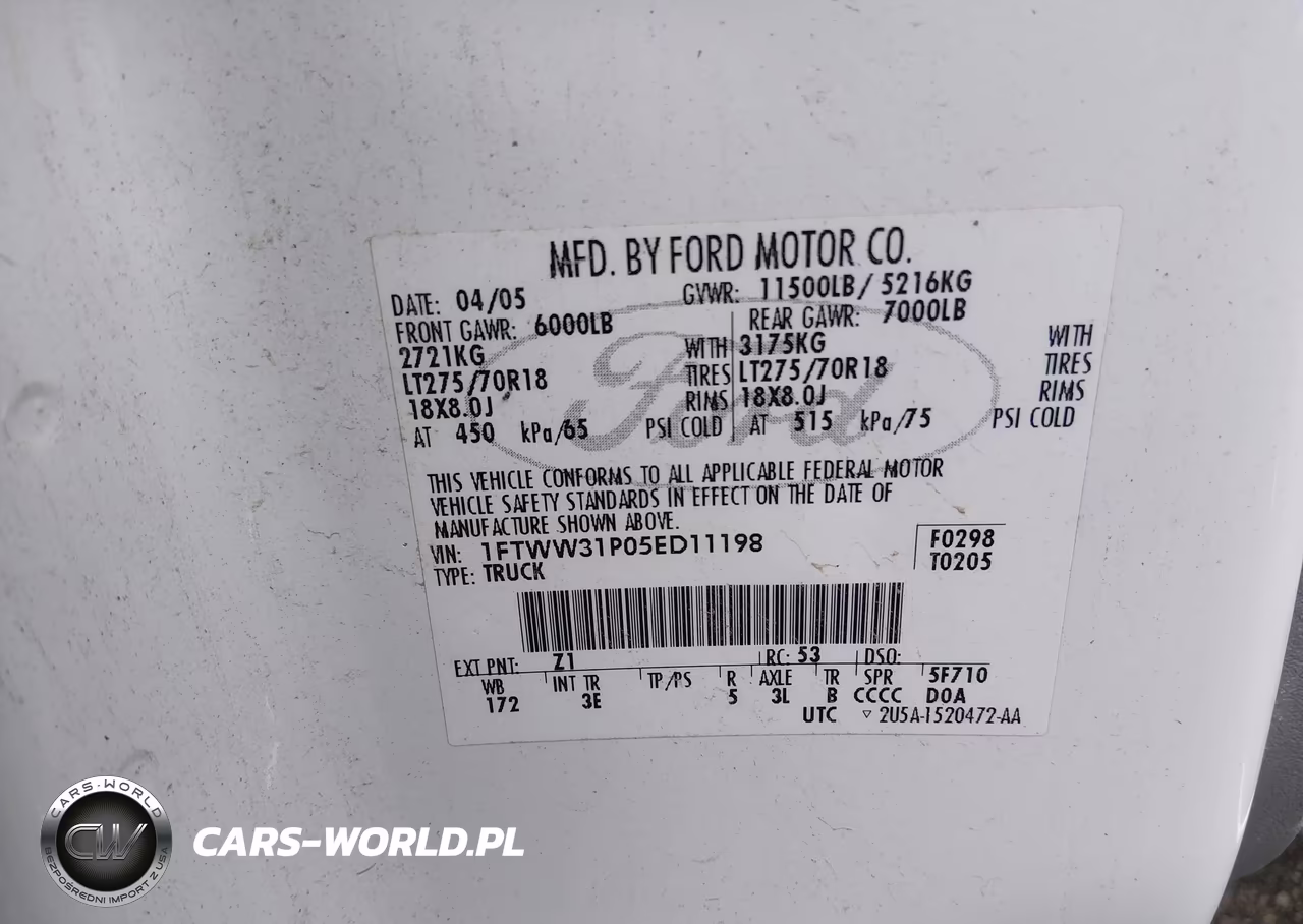 2005 Ford F-350 Lariat-Xl-Xlt VIN:1FTWW31P05ED11198 - 8
