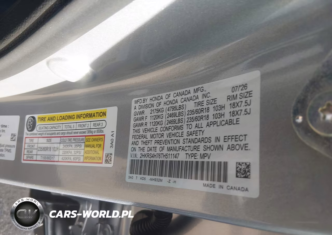 2026 Honda Cr-V Ex-L Awd VIN:2HKRS4H76TH511147 - 9
