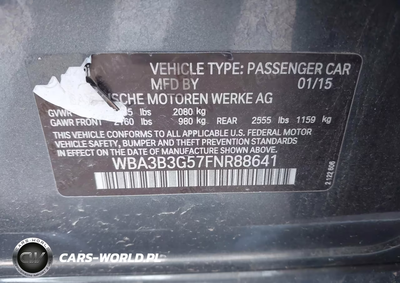 2015 BMW 328I xDrive VIN:WBA3B3G57FNR88641 - 9