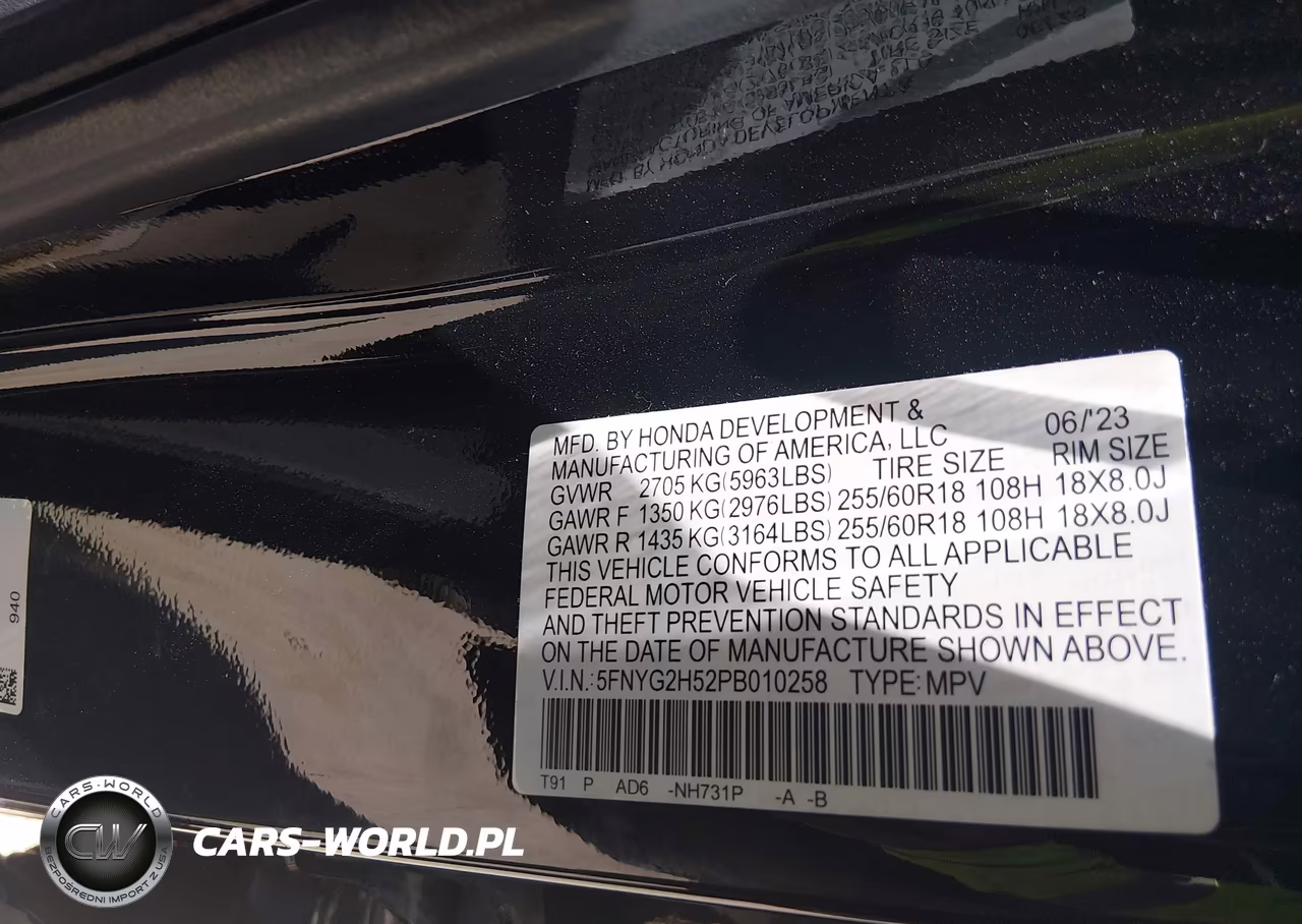 2023 Honda Pilot 2Wd Ex-L 7 Passenger VIN:5FNYG2H52PB010258 - 9
