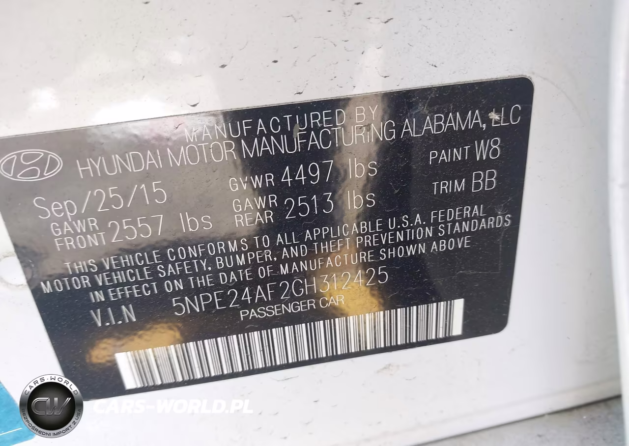 2016 Hyundai Sonata Se VIN:5NPE24AF2GH312425 - 9