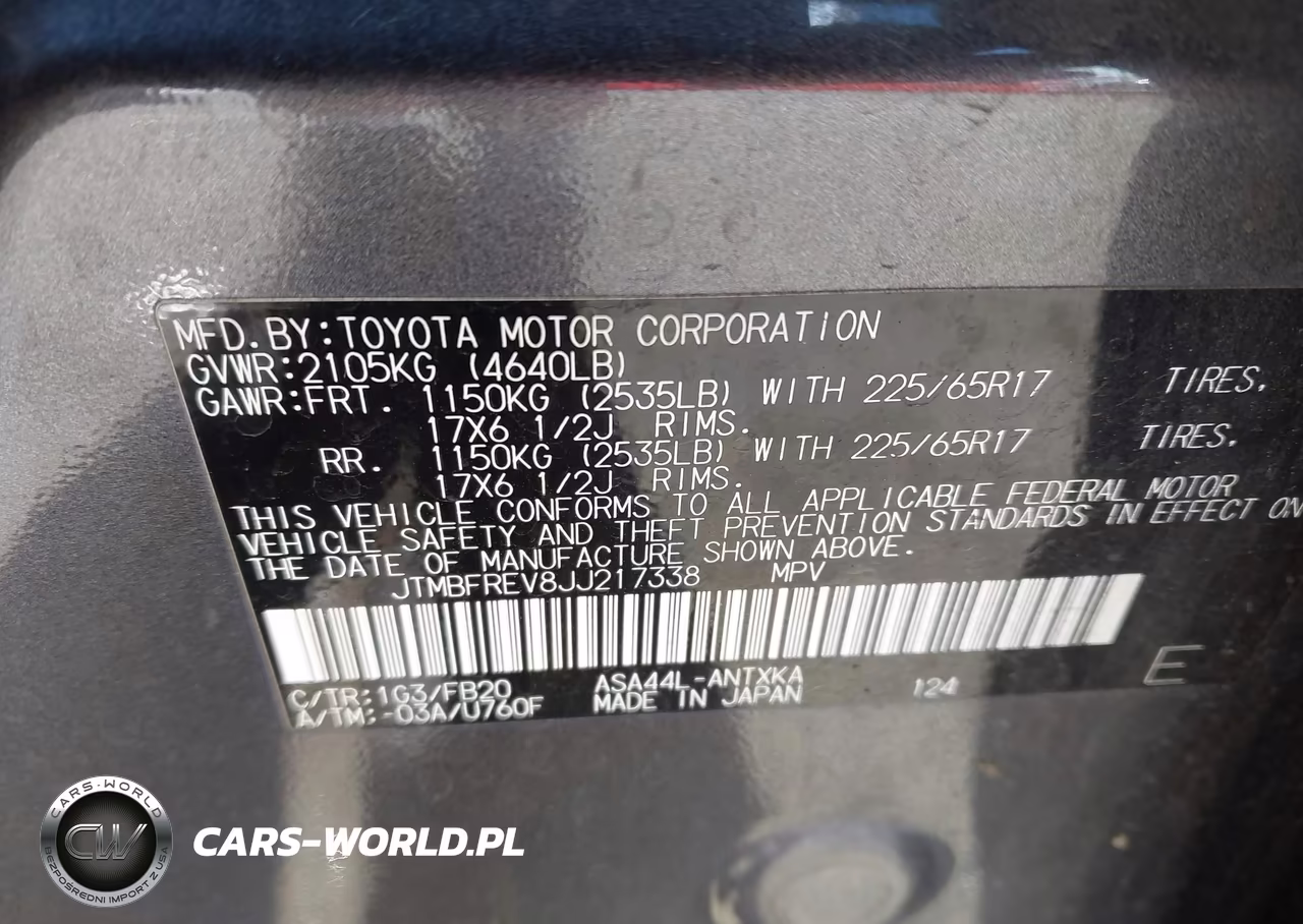 2018 Toyota Rav4 Le VIN:JTMBFREV8JJ217338 - 9