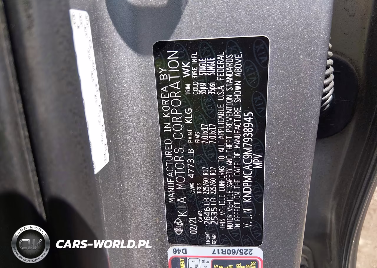 2021 Kia Sportage Lx VIN:KNDPMCAC9M7938945 - 9