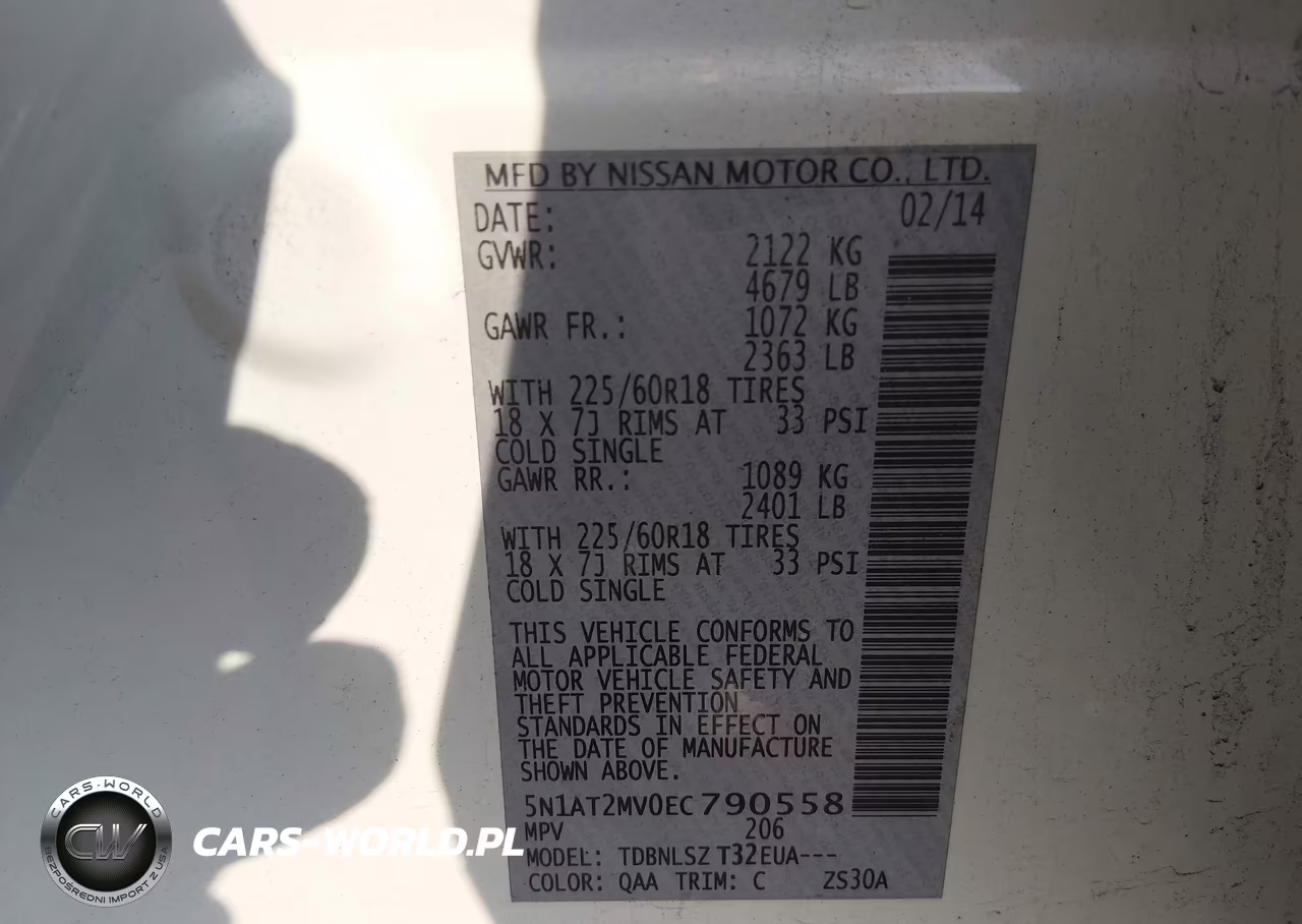 2014 Nissan Rogue Sl VIN:5N1AT2MV0EC790558 - 9