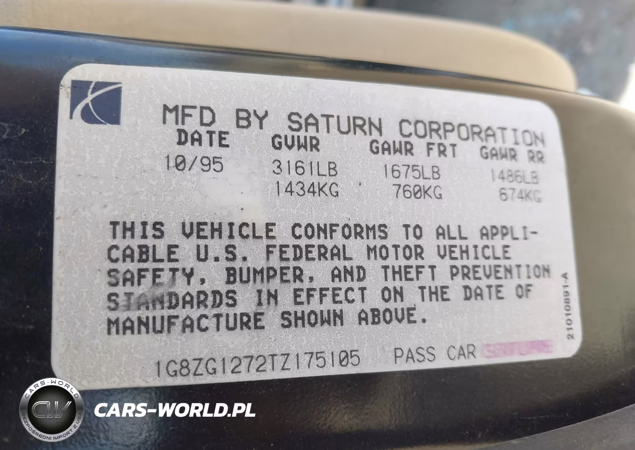 1996 Saturn Sc2 VIN:1G8ZG1272TZ175105 - 9