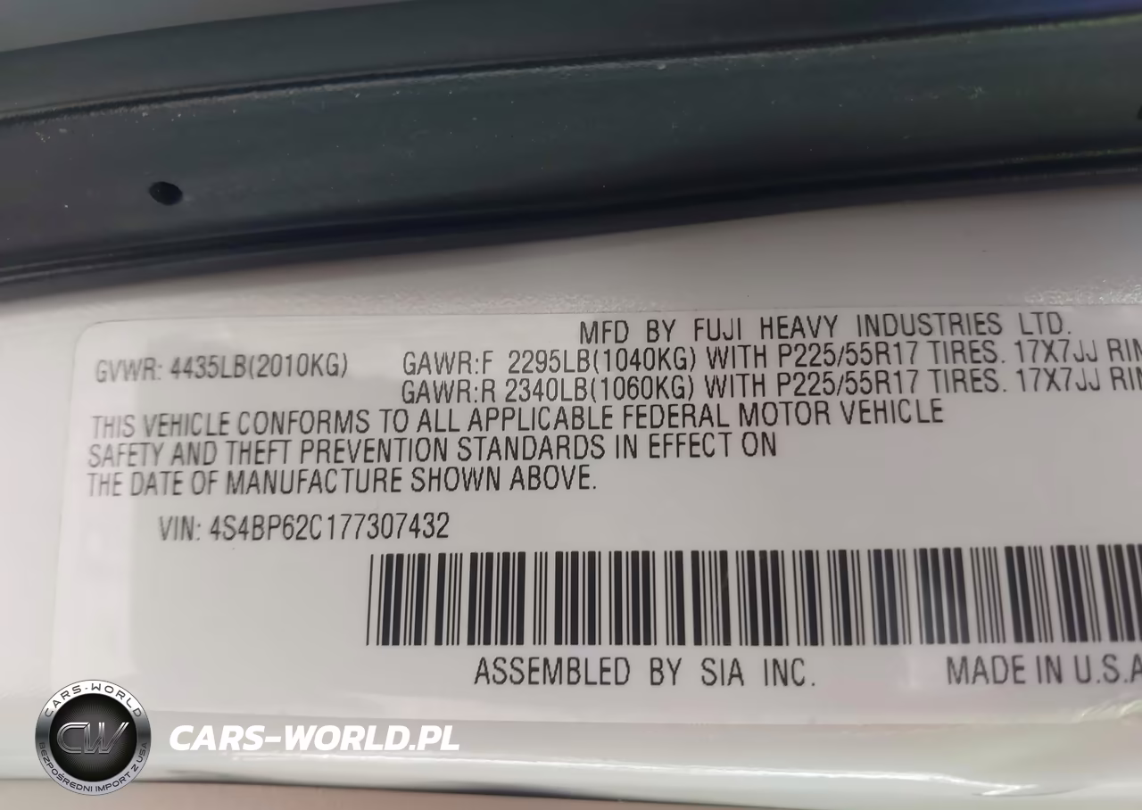 2007 Subaru Outback 2.5I Limited VIN:4S4BP62C177307432 - 9
