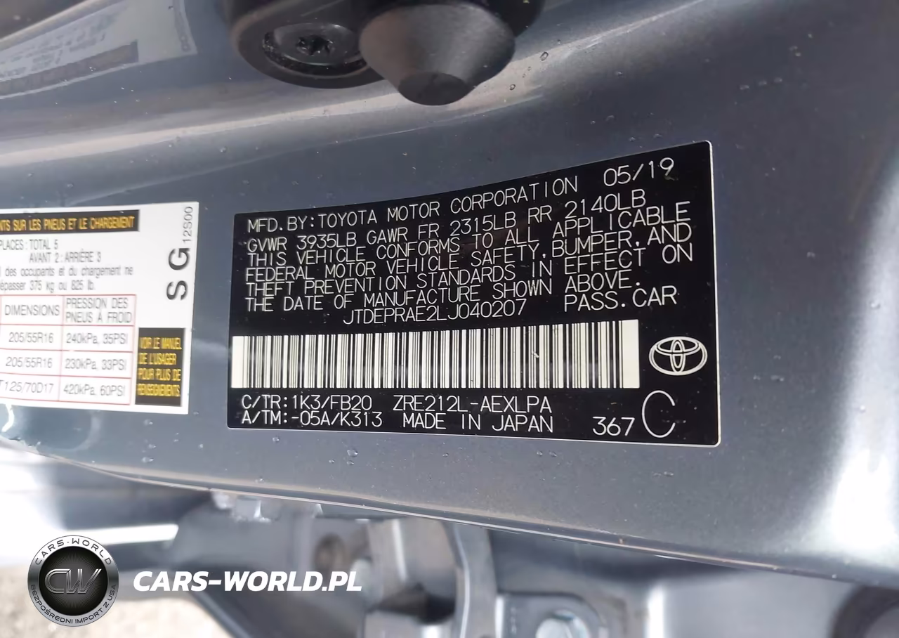 2020 Toyota Corolla Le VIN:JTDEPRAE2LJ040207 - 9