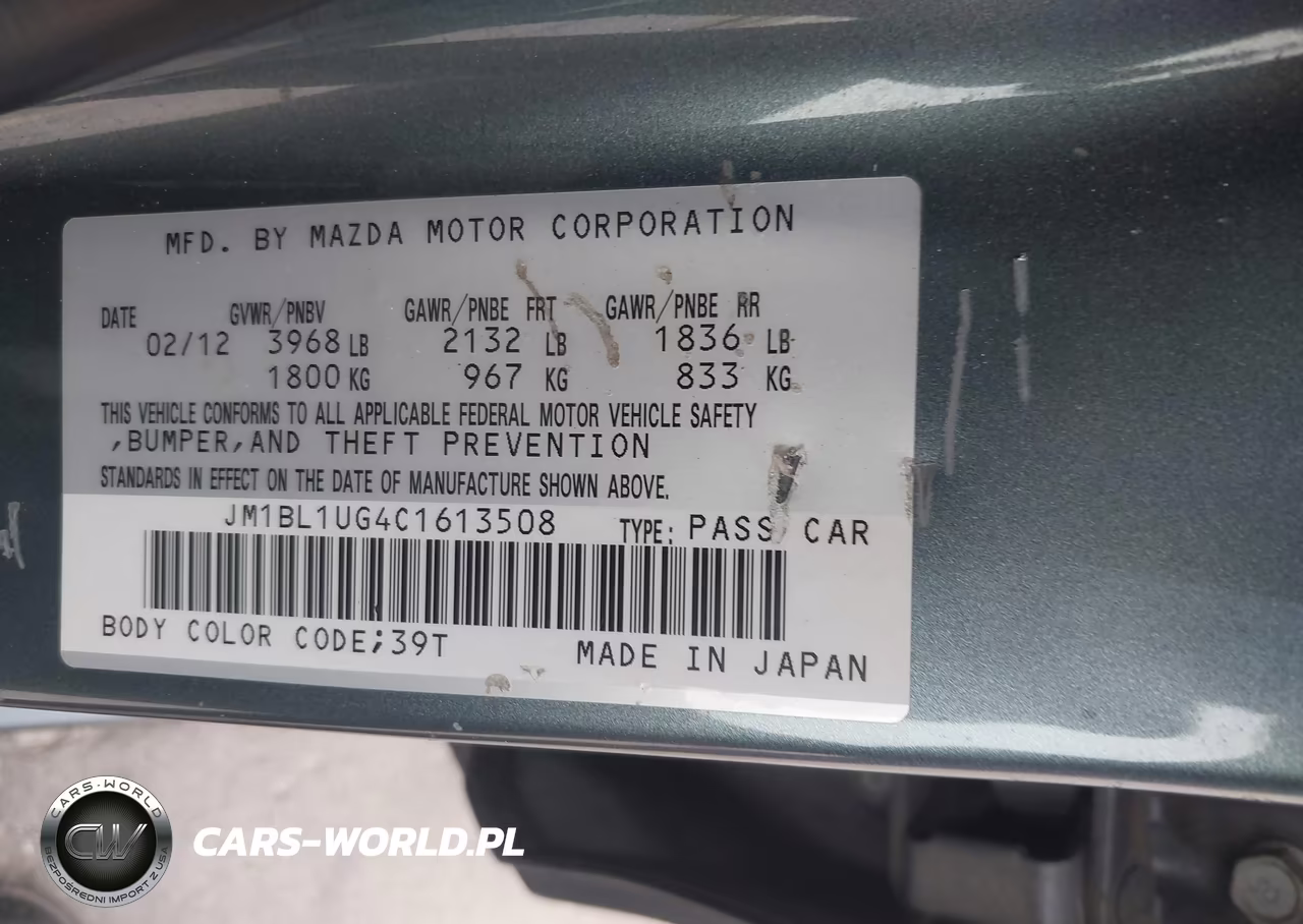 2012 Mazda Mazda3 I Sport VIN:JM1BL1UG4C1613508 - 9
