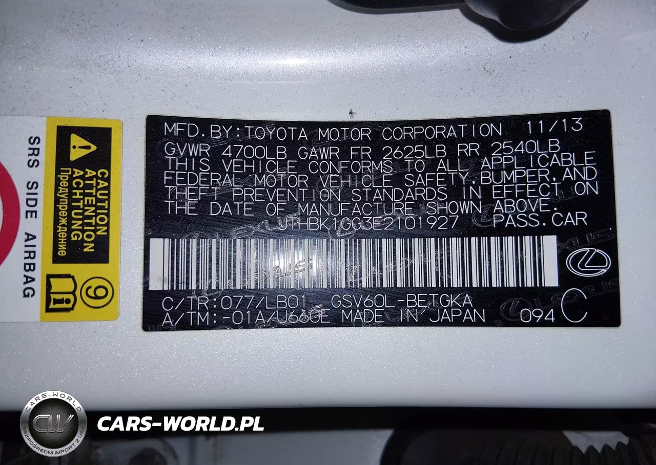 2014 Lexus Es 350 VIN:JTHBK1GG3E2101927 - 9