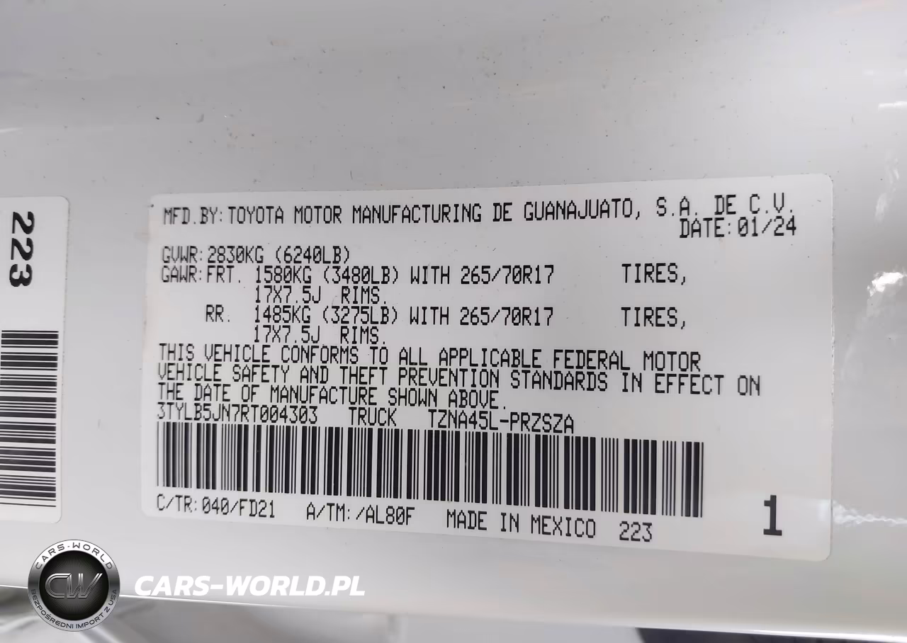 2024 Toyota Tacoma Trd Off Road VIN:3TYLB5JN7RT004303 - 9