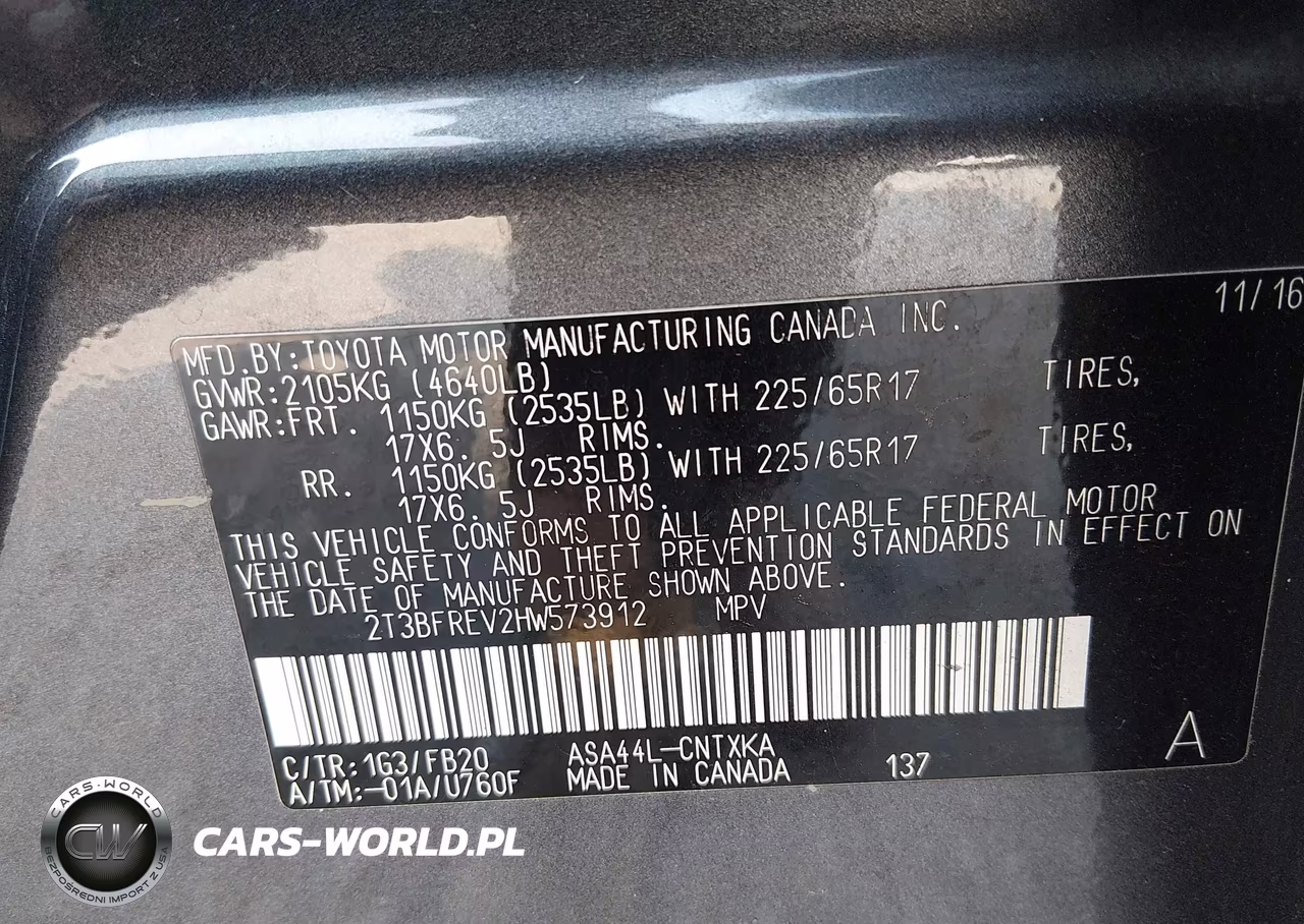 2017 Toyota Rav4 Le VIN:2T3BFREV2HW573912 - 9
