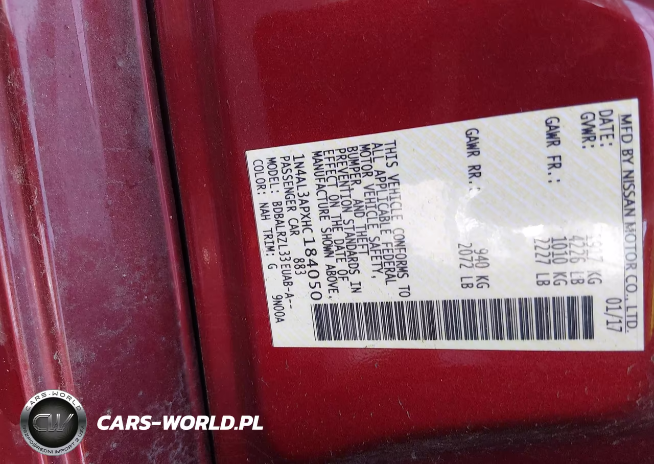 2017 Nissan Altima 2.5 Sl VIN:1N4AL3APXHC184050 - 9