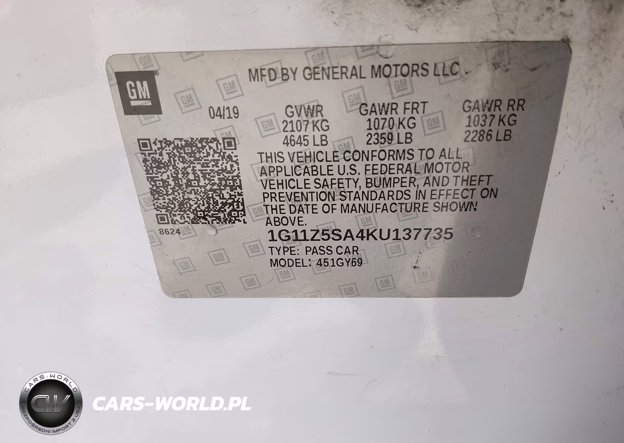 2019 Chevrolet Impala Lt VIN:1G11Z5SA4KU137735 - 9