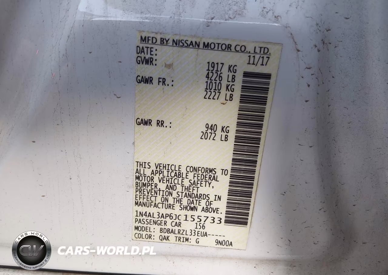 2018 Nissan Altima 2.5 Sl VIN:1N4AL3AP6JC155733 - 9