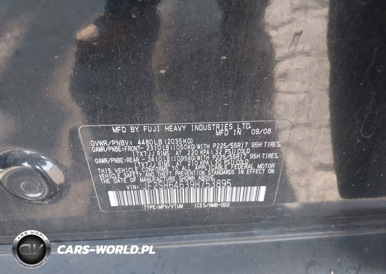 2009 Subaru Forester 2.5X Limited VIN:JF2SH64639H753895 - 9