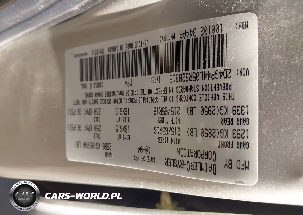 2005 Dodge Grand Caravan Sxt VIN:2D4GP44L05R328315 - 9