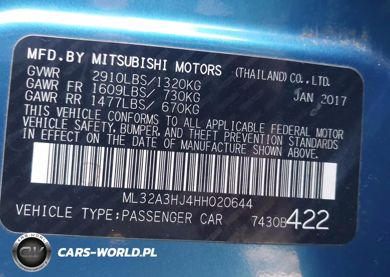 2017 Mitsubishi Mirage Es VIN:ML32A3HJ4HH020644 - 9