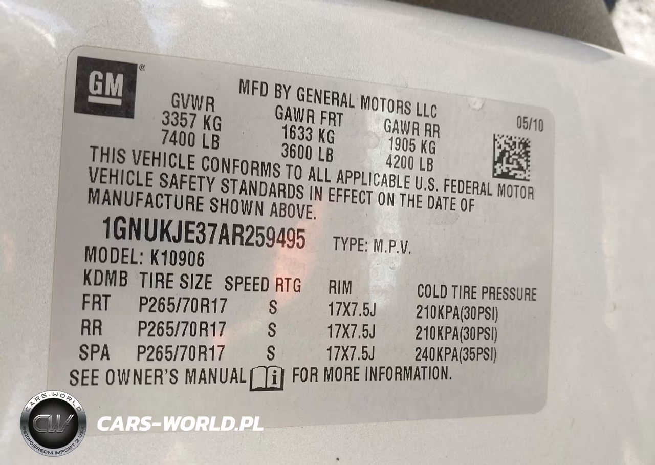 2010 Chevrolet Suburban 1500 Lt1 VIN:1GNUKJE37AR259495 - 9