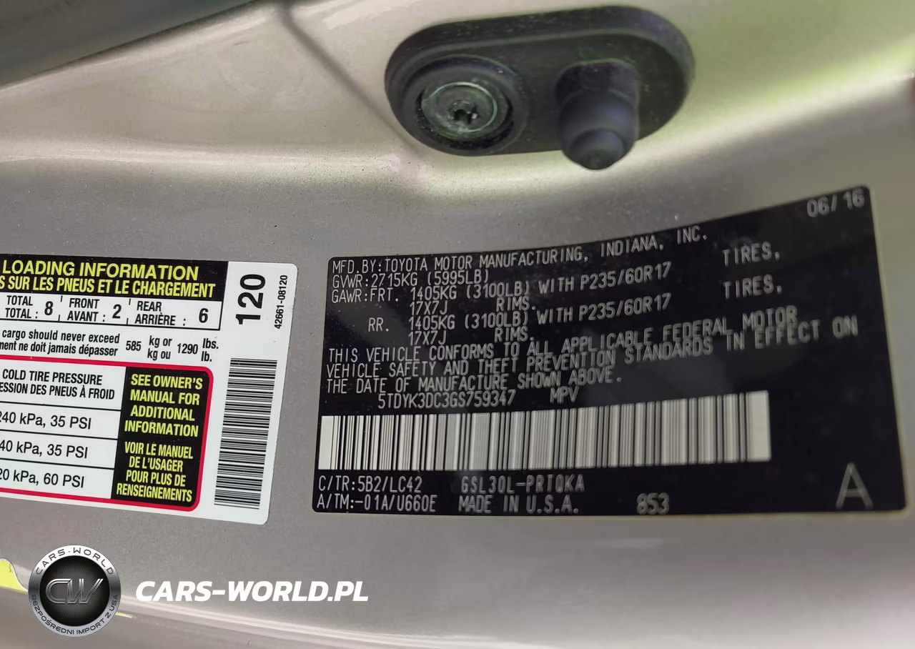 2016 Toyota Sienna Xle Premium 8 Passenger VIN:5TDYK3DC3GS759347 - 9