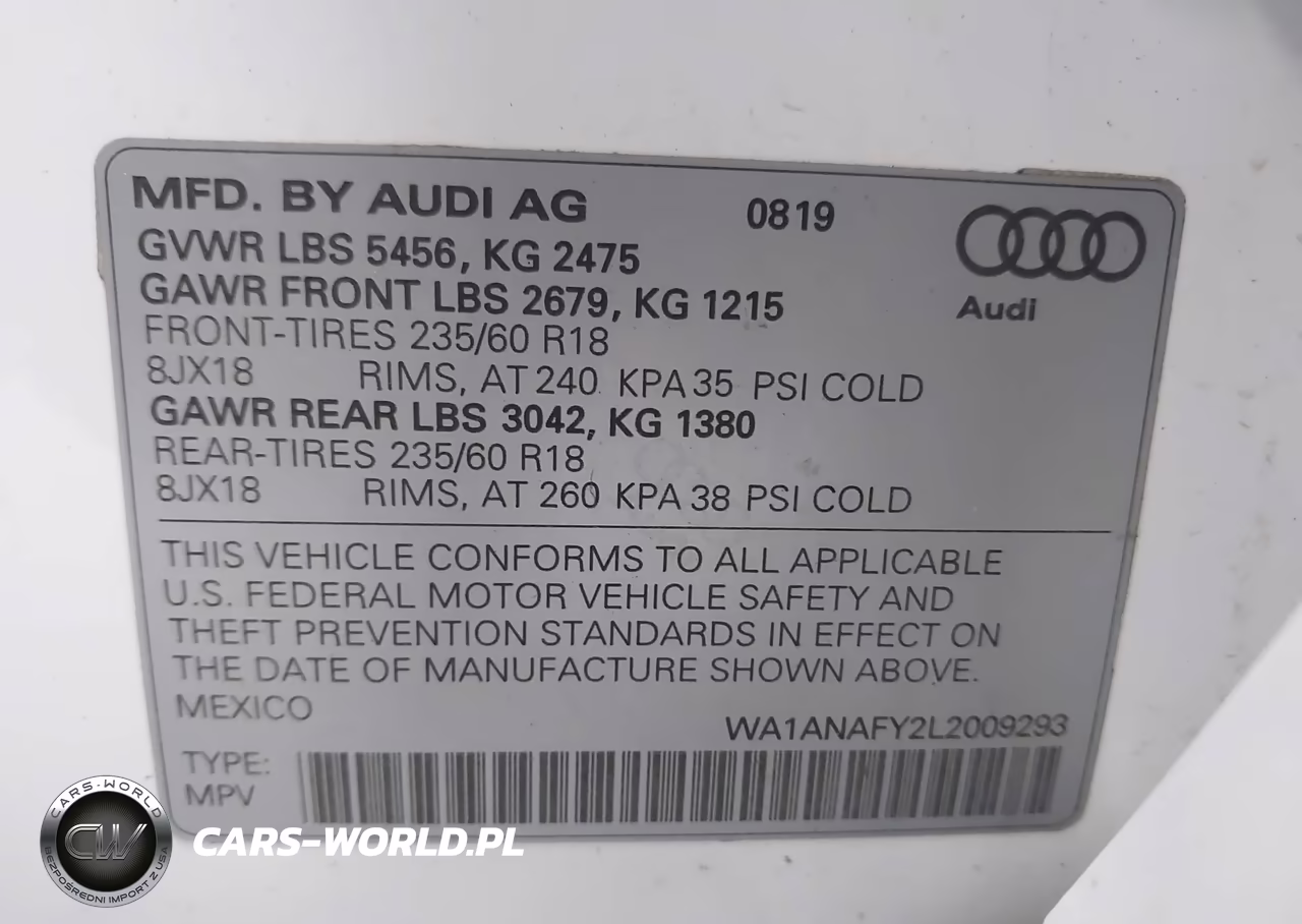 2020 Audi Q5 Premium 45 Tfsi Quattro S Tronic VIN:WA1ANAFY2L2009293 - 9