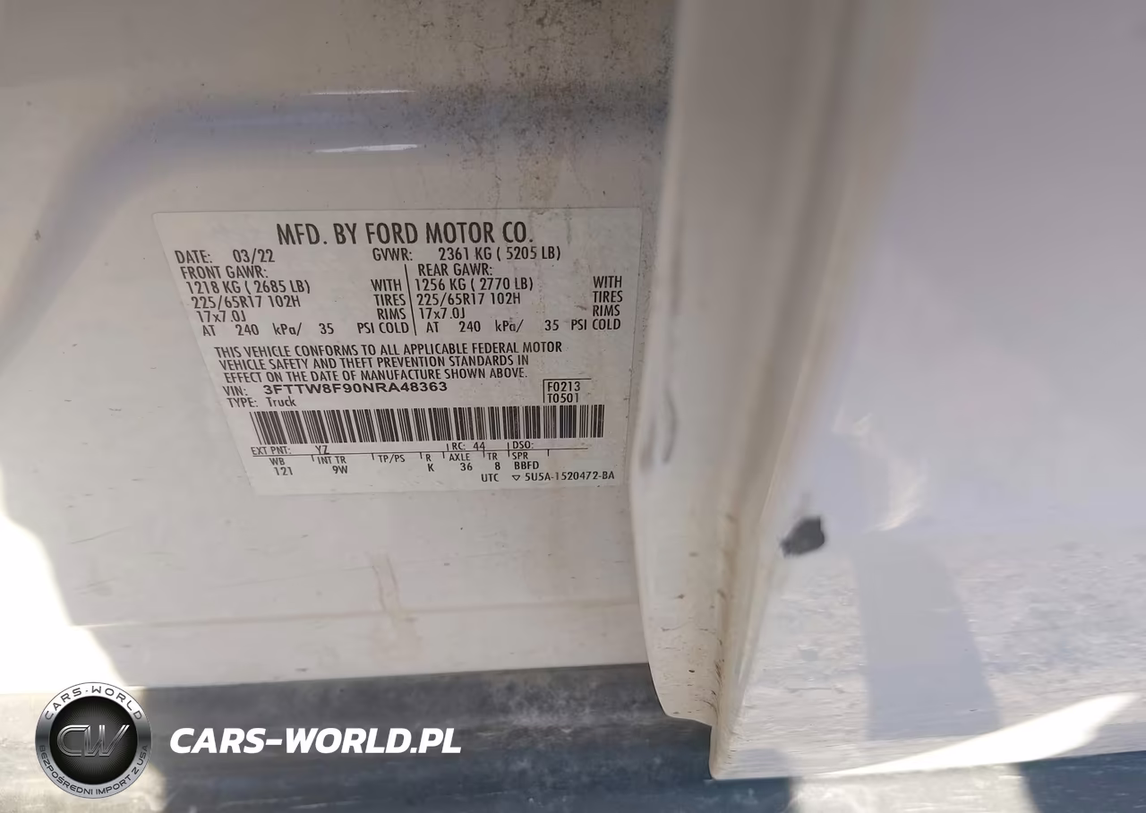2022 Ford Maverick Xl VIN:3FTTW8F90NRA48363 - 9