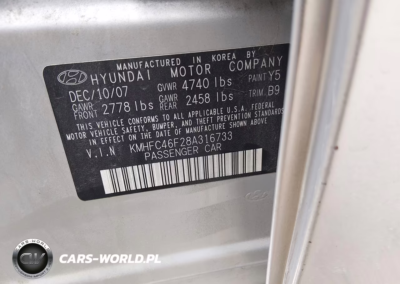 2008 Hyundai Azera Limited VIN:KMHFC46F28A316733 - 9