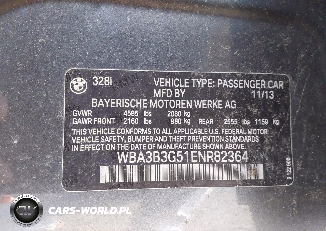 2014 BMW 328I xDrive VIN:WBA3B3G51ENR82364 - 9