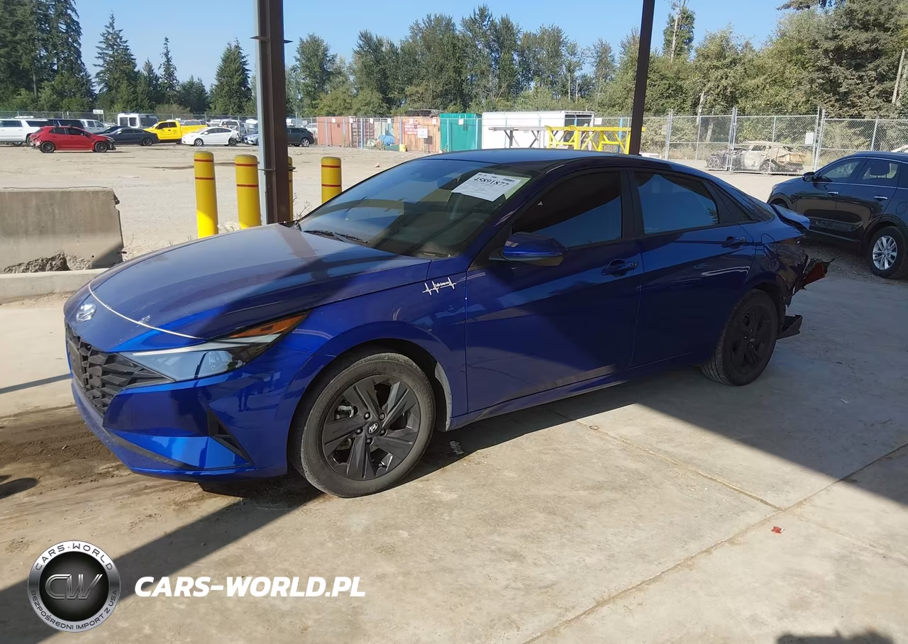 2023 Hyundai Elantra Hybrid Blue VIN:KMHLM4AJ7PU070982 - 2