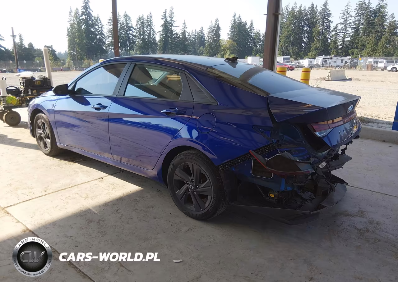 2023 Hyundai Elantra Hybrid Blue VIN:KMHLM4AJ7PU070982 - 3