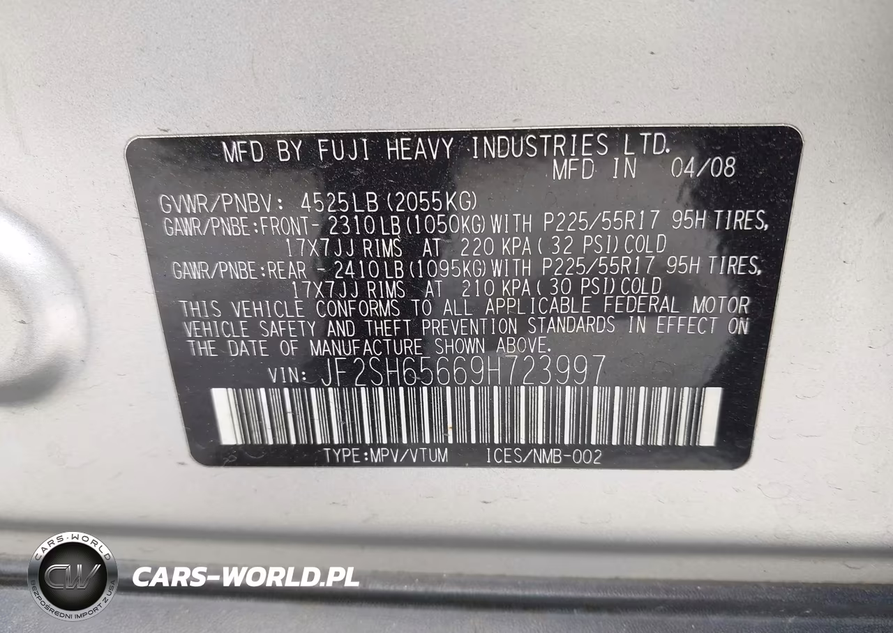 2009 Subaru Forester 2.5Xt VIN:JF2SH65669H723997 - 9