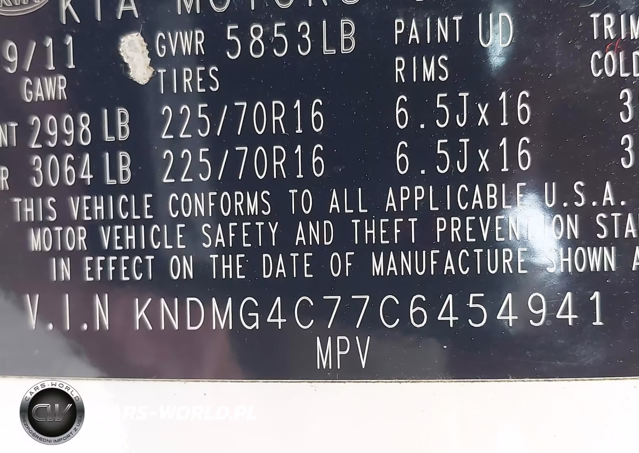 2012 Kia Sedona Lx VIN:KNDMG4C77C6454941 - 9