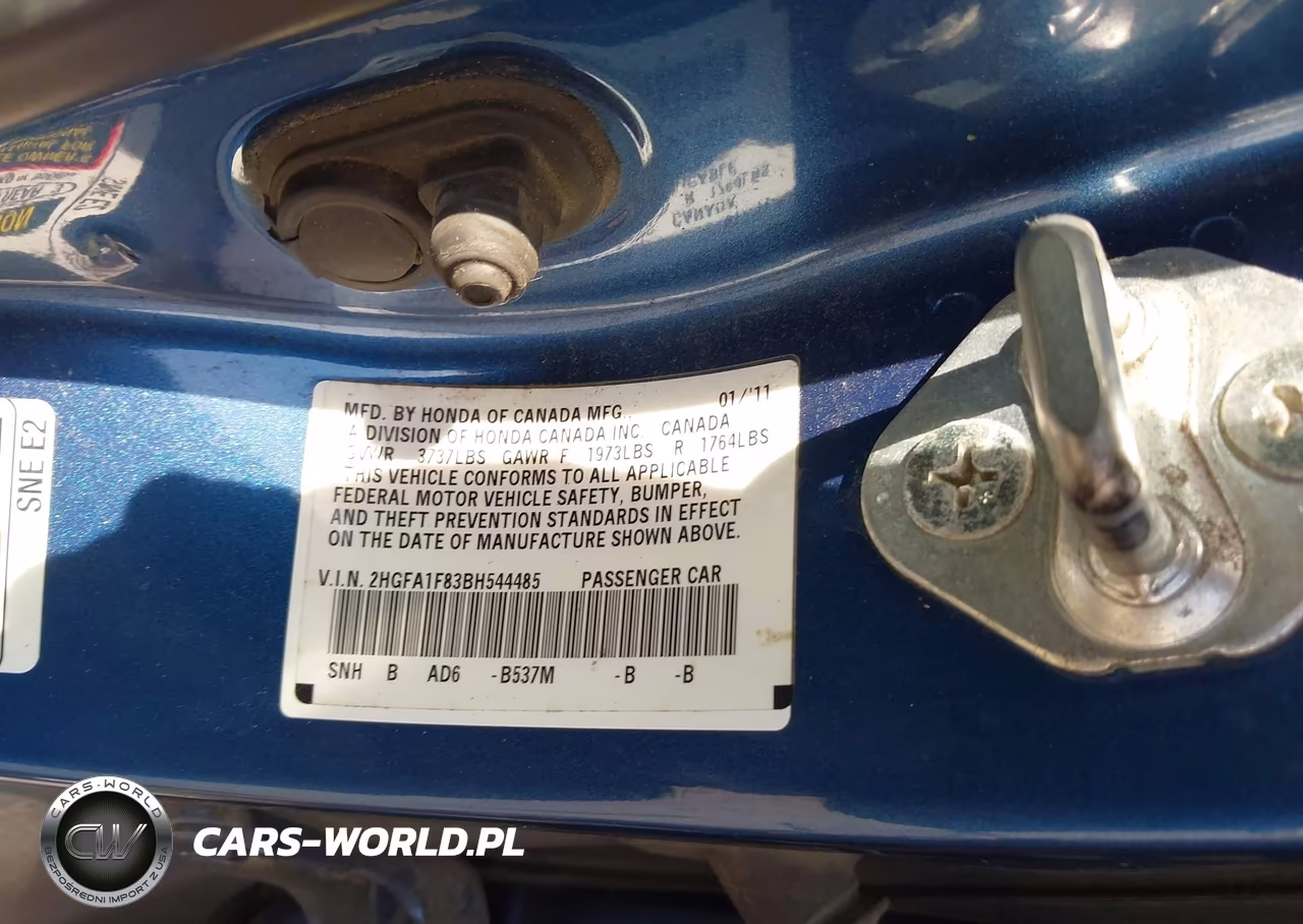 2011 Honda Civic Ex VIN:2HGFA1F83BH544485 - 9