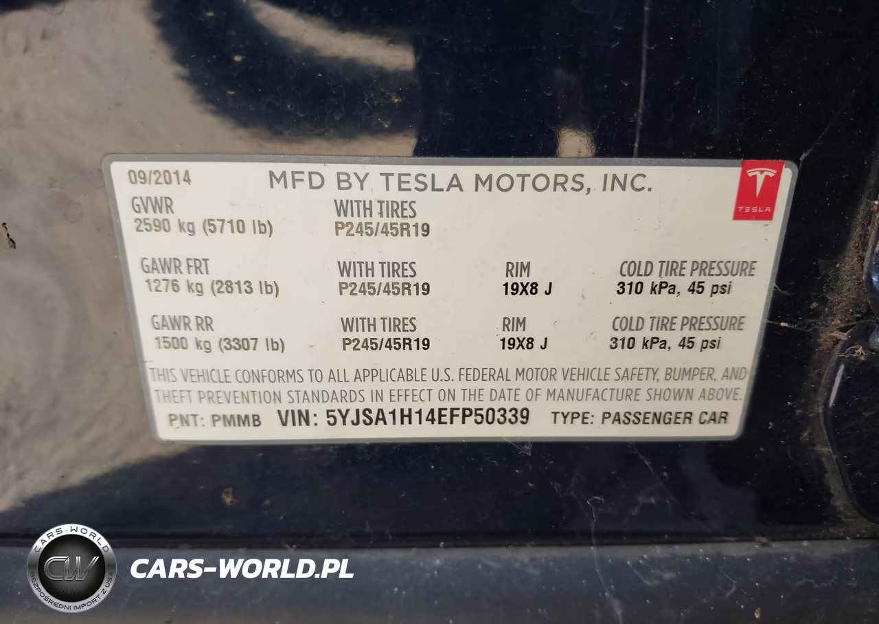 2014 Tesla Model S P85 VIN:5YJSA1H14EFP50339 - 9