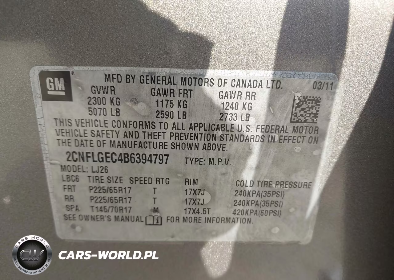 2011 Chevrolet Equinox Ltz VIN:2CNFLGEC4B6394797 - 9