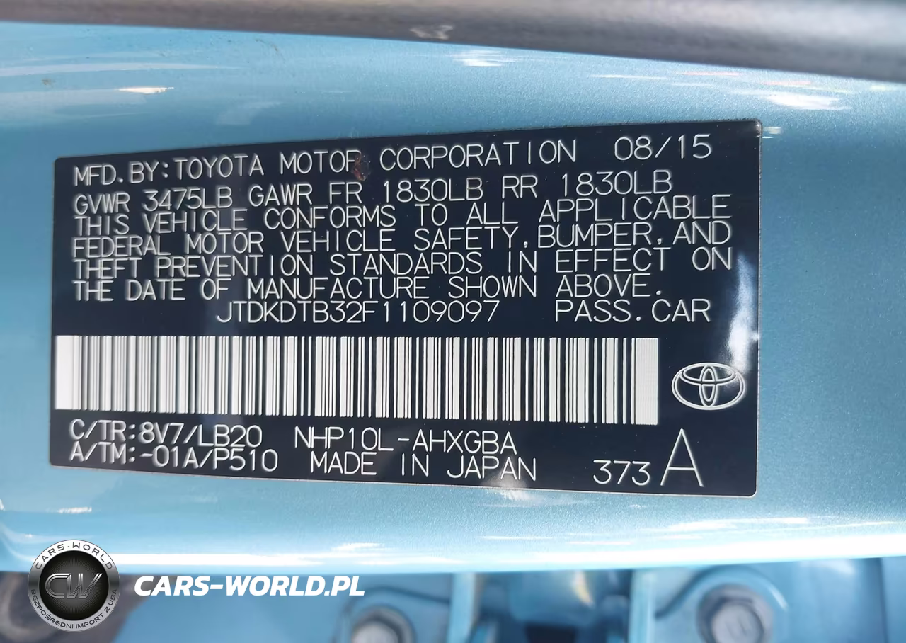 2015 Toyota Prius C Four VIN:JTDKDTB32F1109097 - 9
