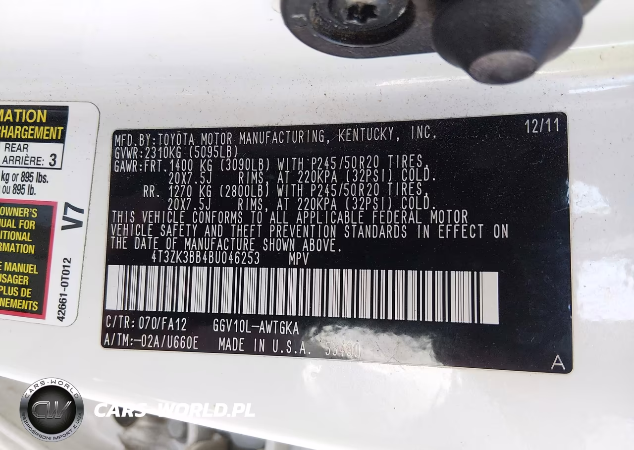 2011 Toyota Venza VIN:4T3ZK3BB4BU046253 - 9