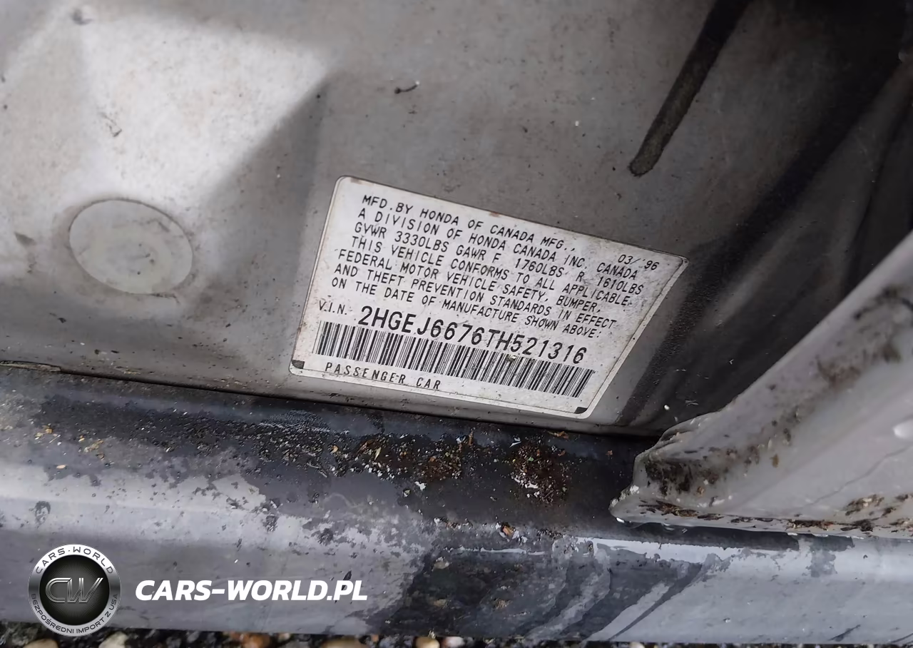 1996 Honda Civic Lx VIN:2HGEJ6676TH521316 - 9