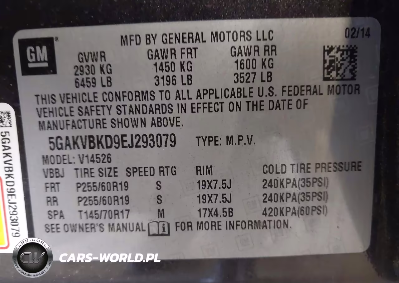 2014 Buick Enclave Leather VIN:5GAKVBKD9EJ293079 - 9