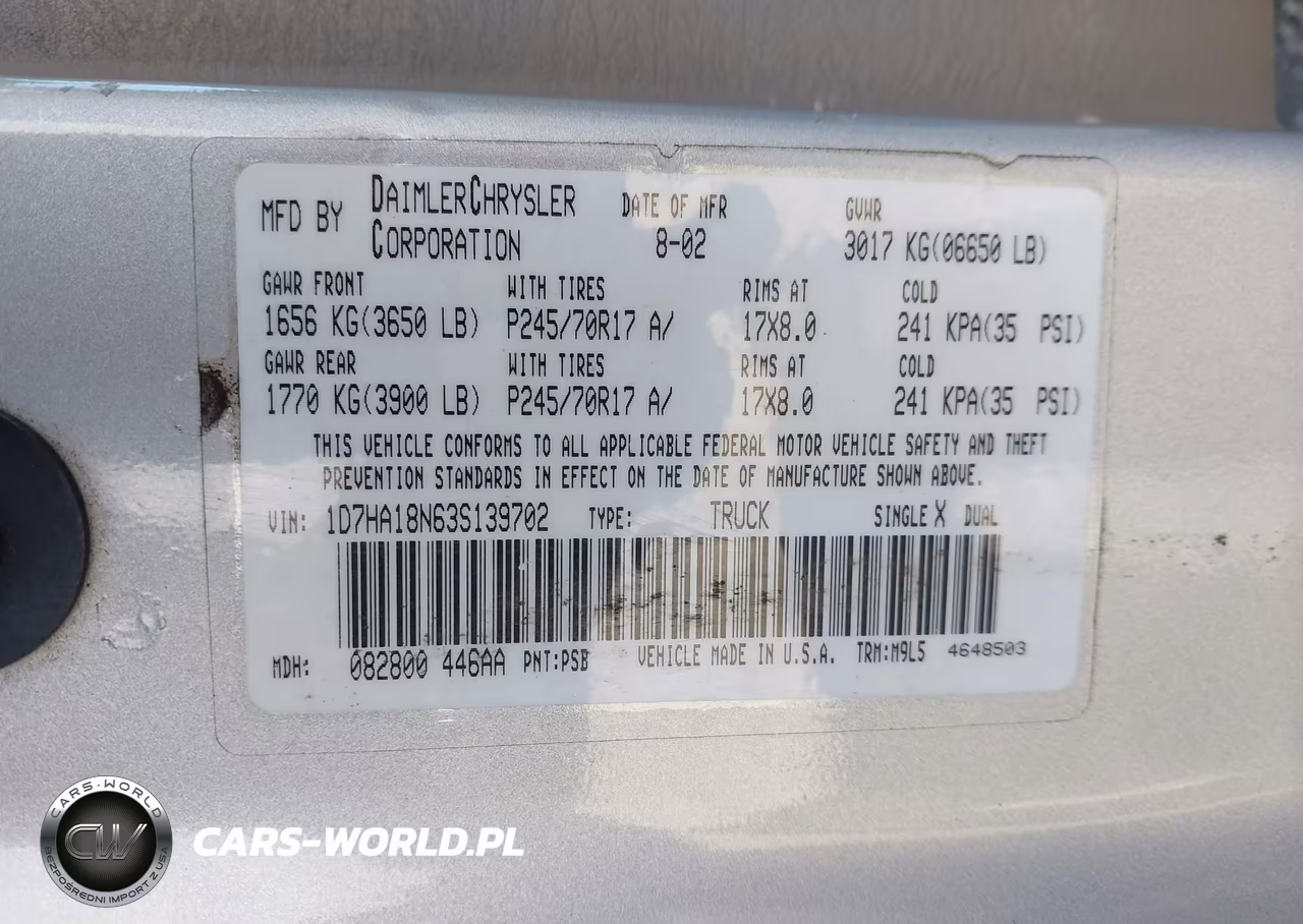 2003 Dodge Ram 1500 Slt-Laramie-St VIN:1D7HA18N63S139702 - 9