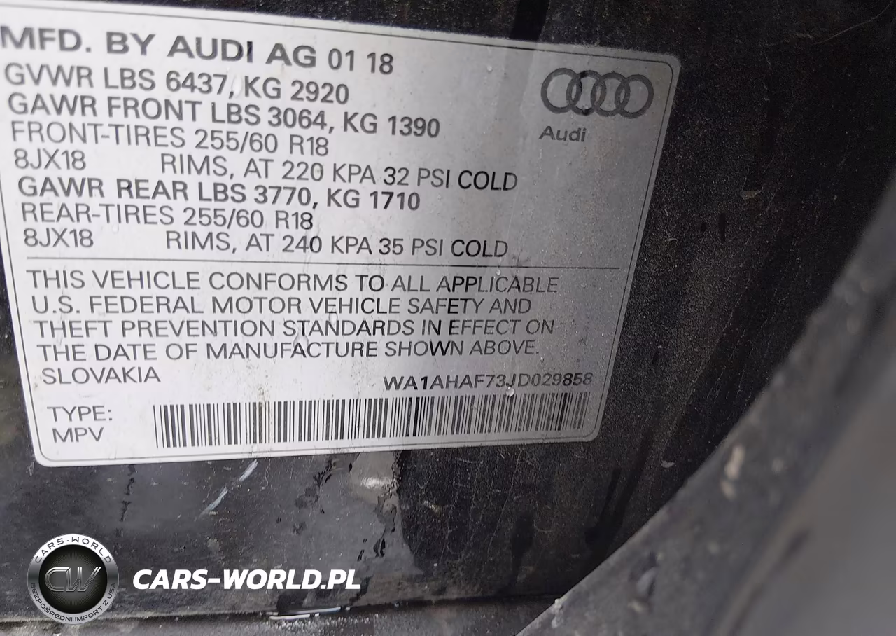 2018 Audi Q7 2.0T Premium VIN:WA1AHAF73JD029858 - 9