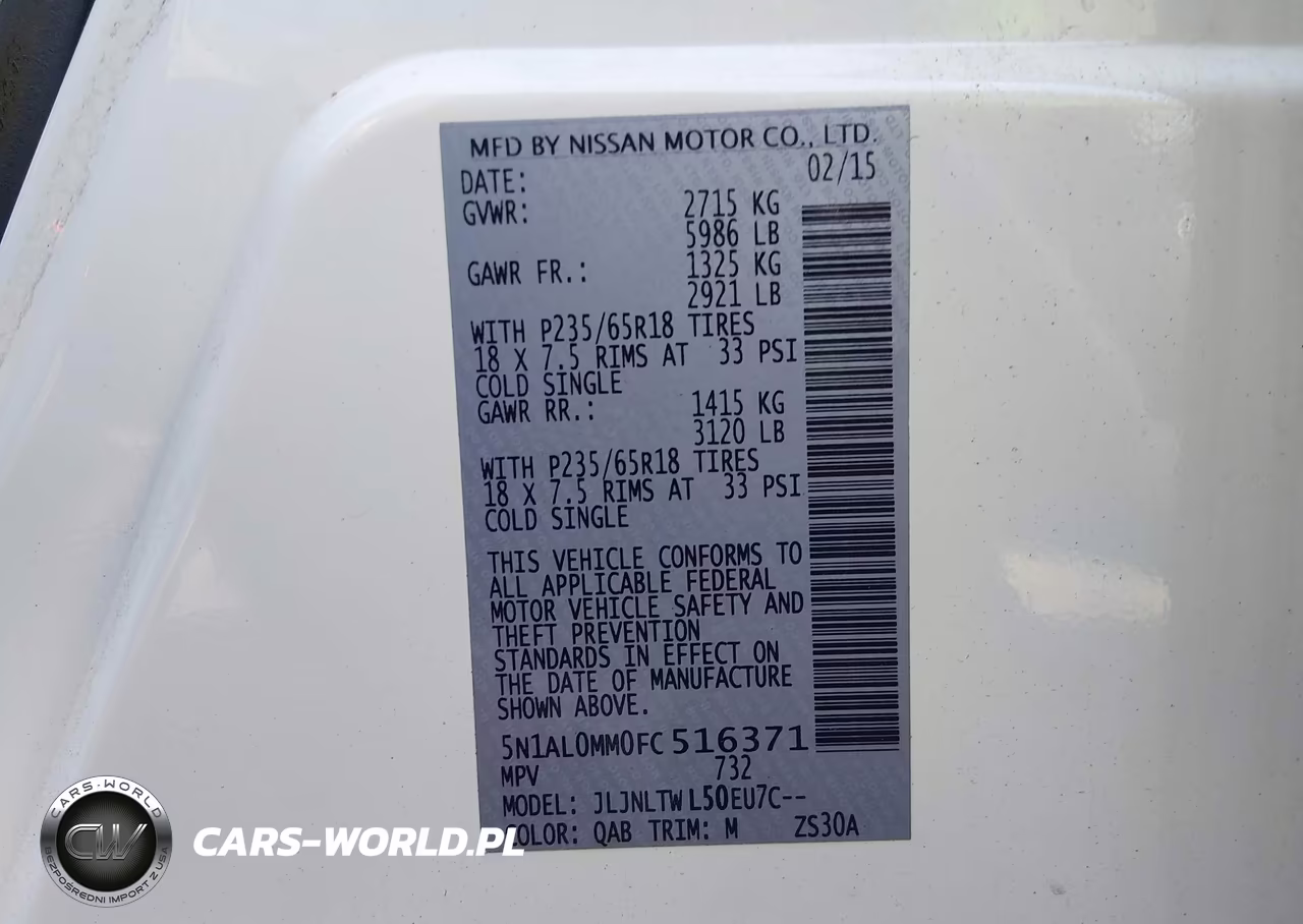2015 Infiniti Qx60 VIN:5N1AL0MM0FC516371 - 9