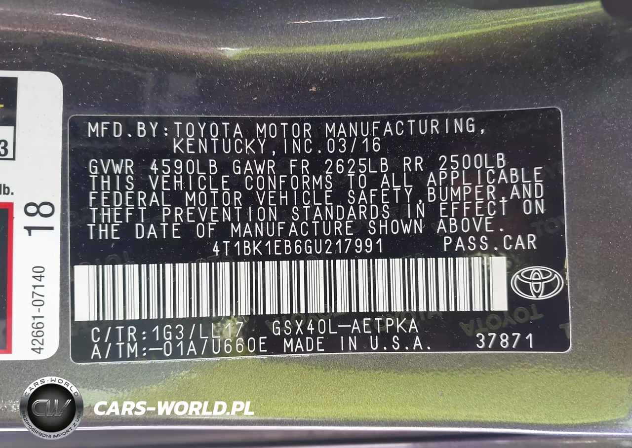 2016 Toyota Avalon Touring-Xle Plus VIN:4T1BK1EB6GU217991 - 9