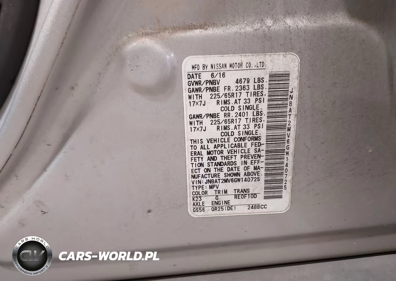 2016 Nissan Rogue S VIN:JN8AT2MV6GW140725 - 9