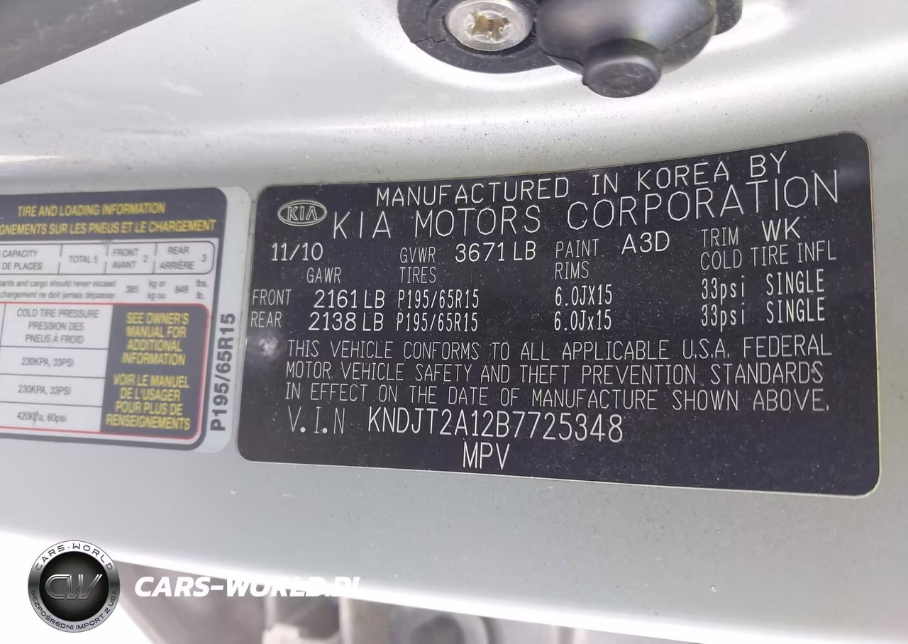2011 Kia Soul VIN:KNDJT2A12B7725348 - 9